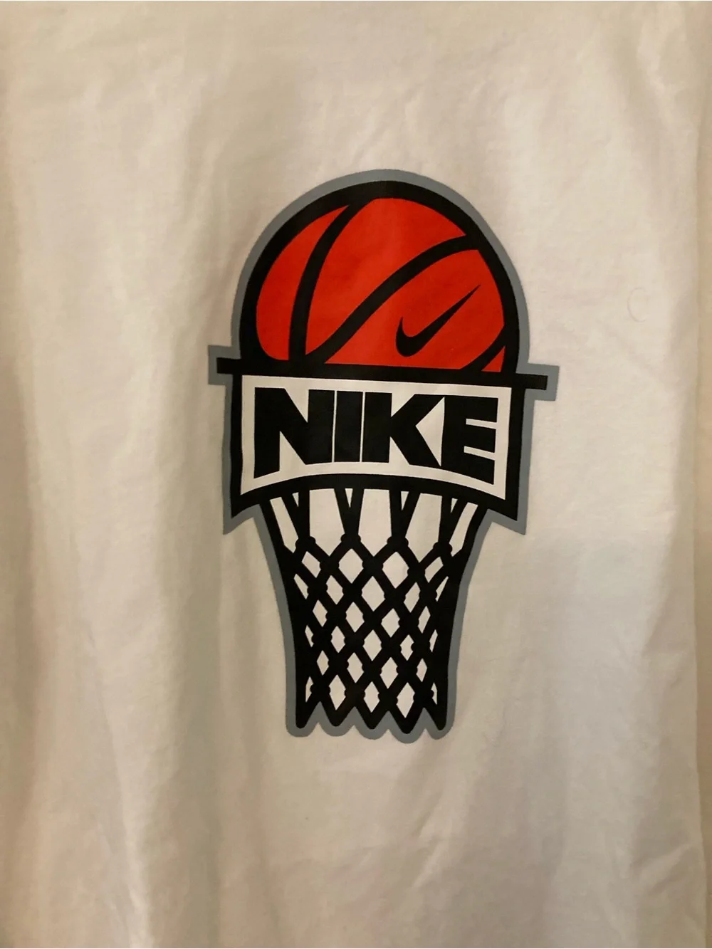 Nike White The Nike Tee Graphic Logo Long Sleeve